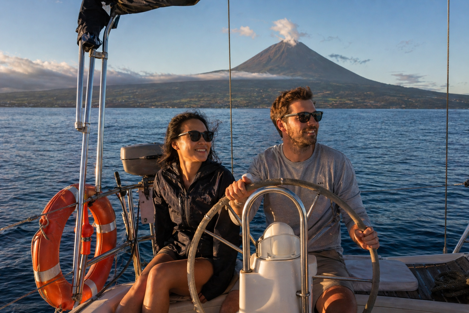 Vela no canal Faial-Pico